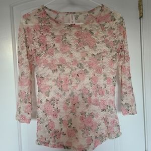 Lace floral top